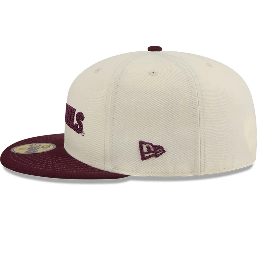 NCAA Arizona State Sun Devils New Era Two-Tone Stitch 59FIFTY Fitted Hat - Cream - Image 4