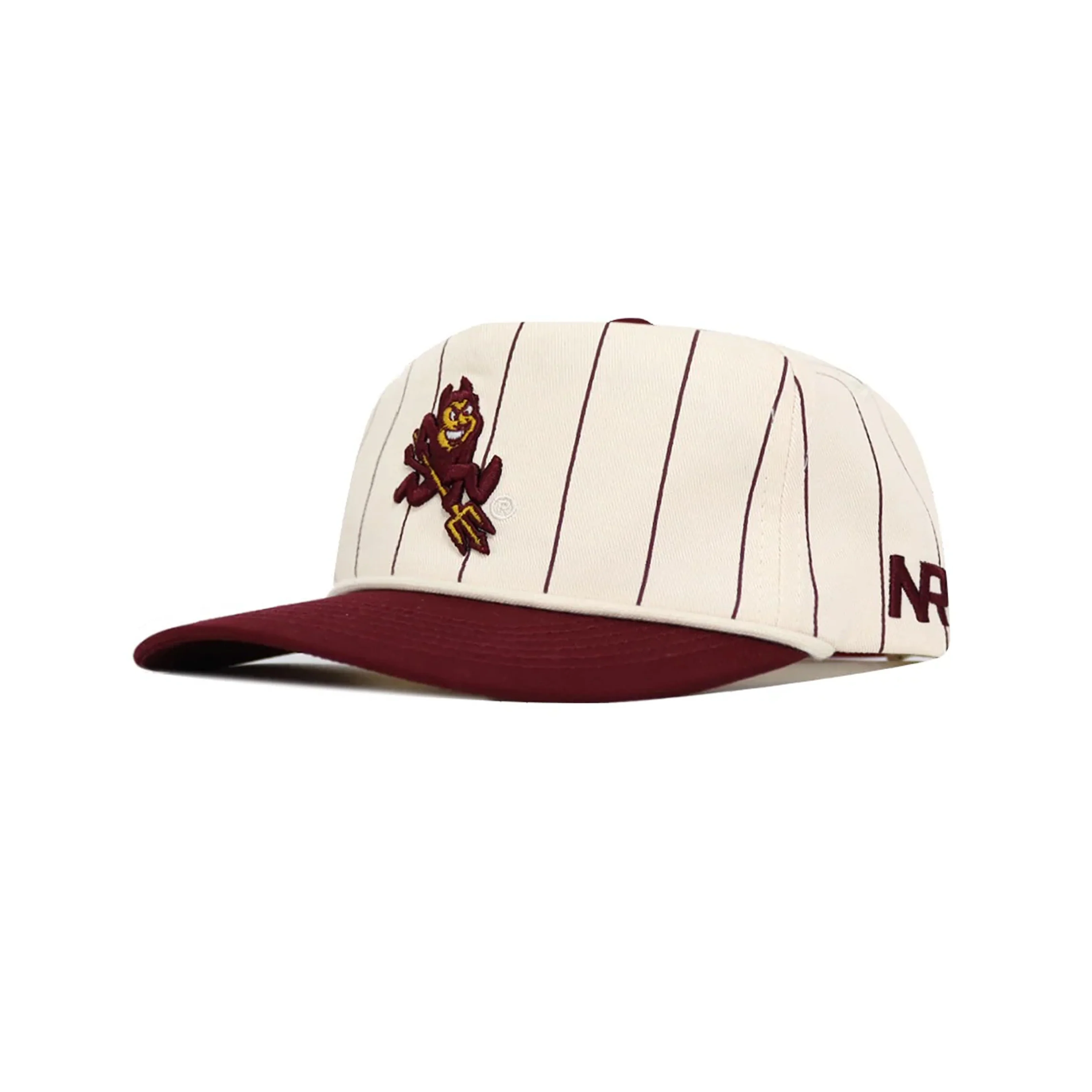 NCAA Arizona State Sun Devils No Rivals Sparky Pinstripe Structured Hat- Cream - Image 2