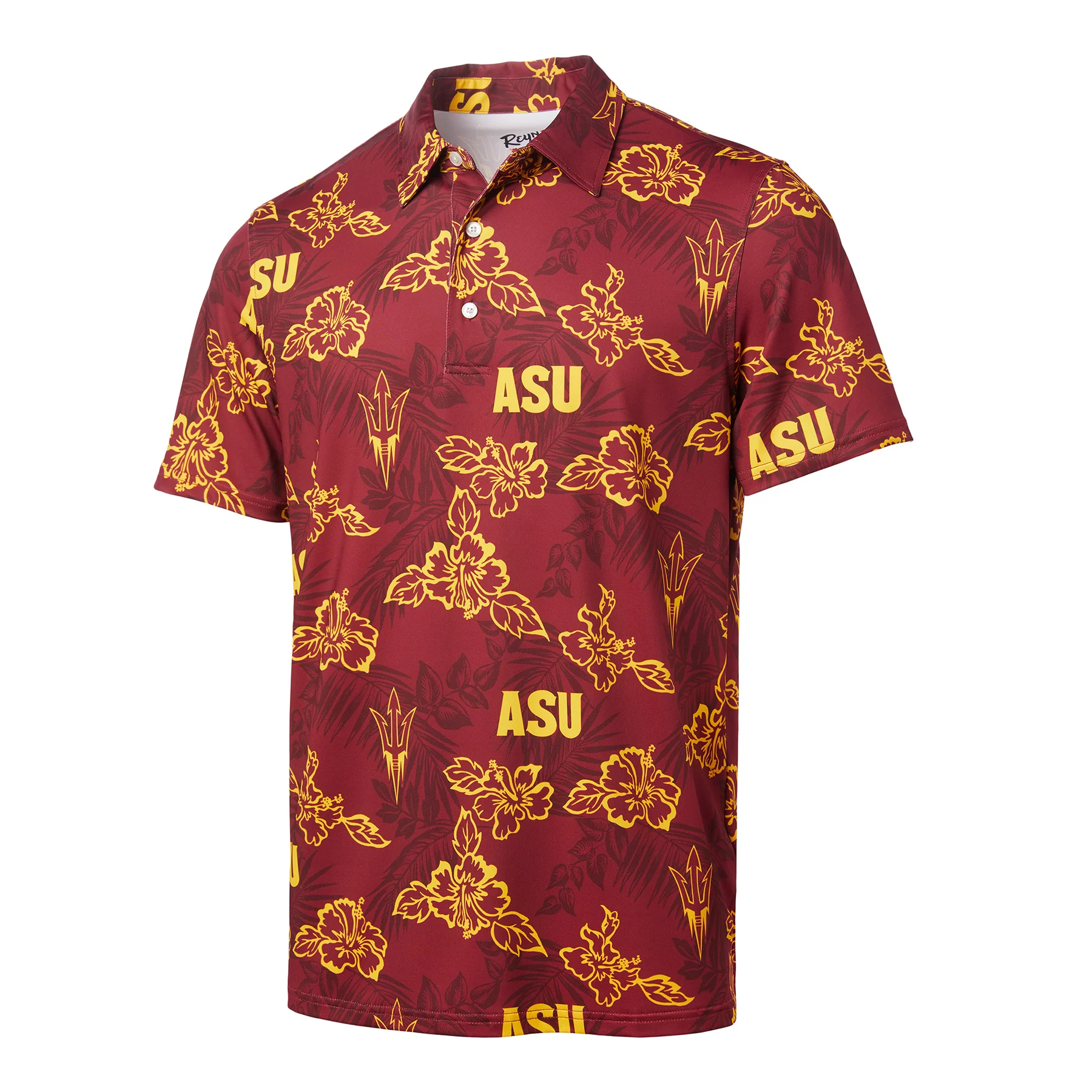 NCAA Arizona State Sun Devils Reyn Spooner Floral Polo - Maroon - Image 2