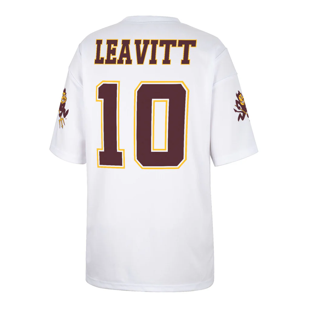 NCAA Arizona State Sun Devils Sam Leavitt Colosseum Replica Jersey - White - Image 2