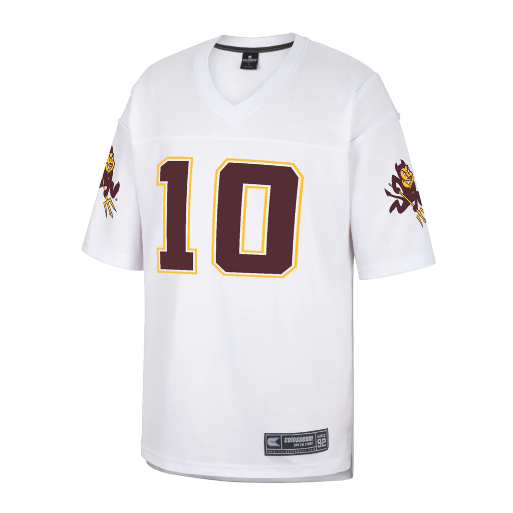 NCAA Arizona State Sun Devils Sam Leavitt Colosseum Replica Jersey - White - Image 3