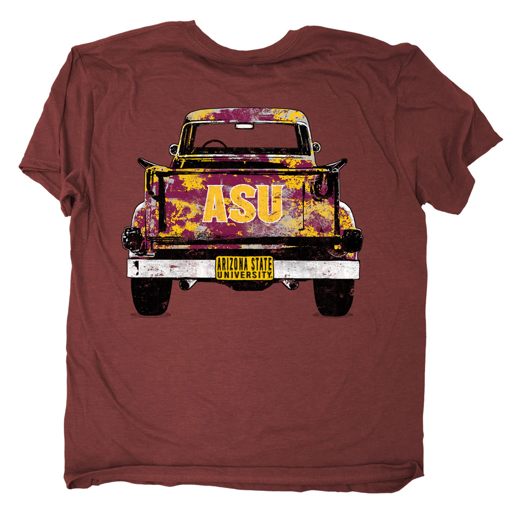 NCAA Arizona State Sun Devils The Duck Company Pickup T-Shirt - Maroon - Image 3