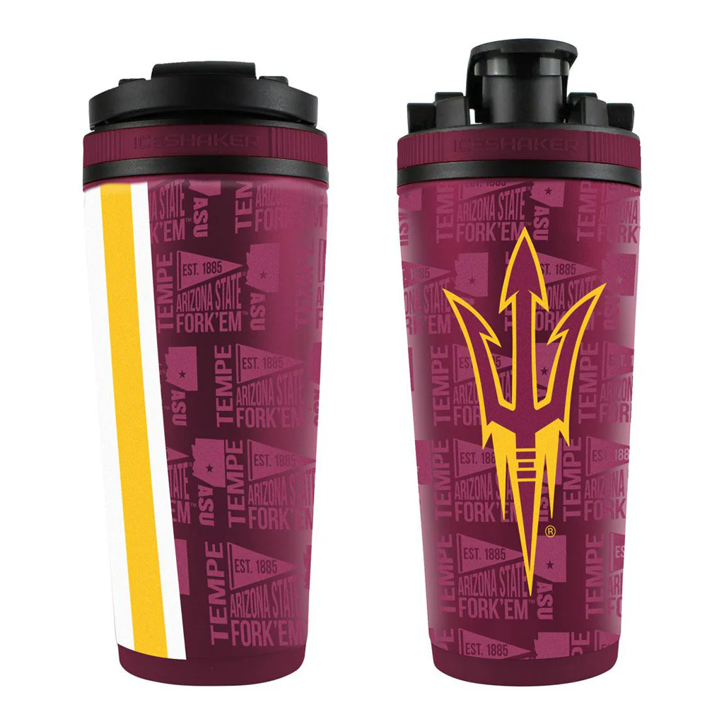 NCAA Arizona State Sun Devils WinCraft 26oz 4D Elements Ice Shaker - Maroon