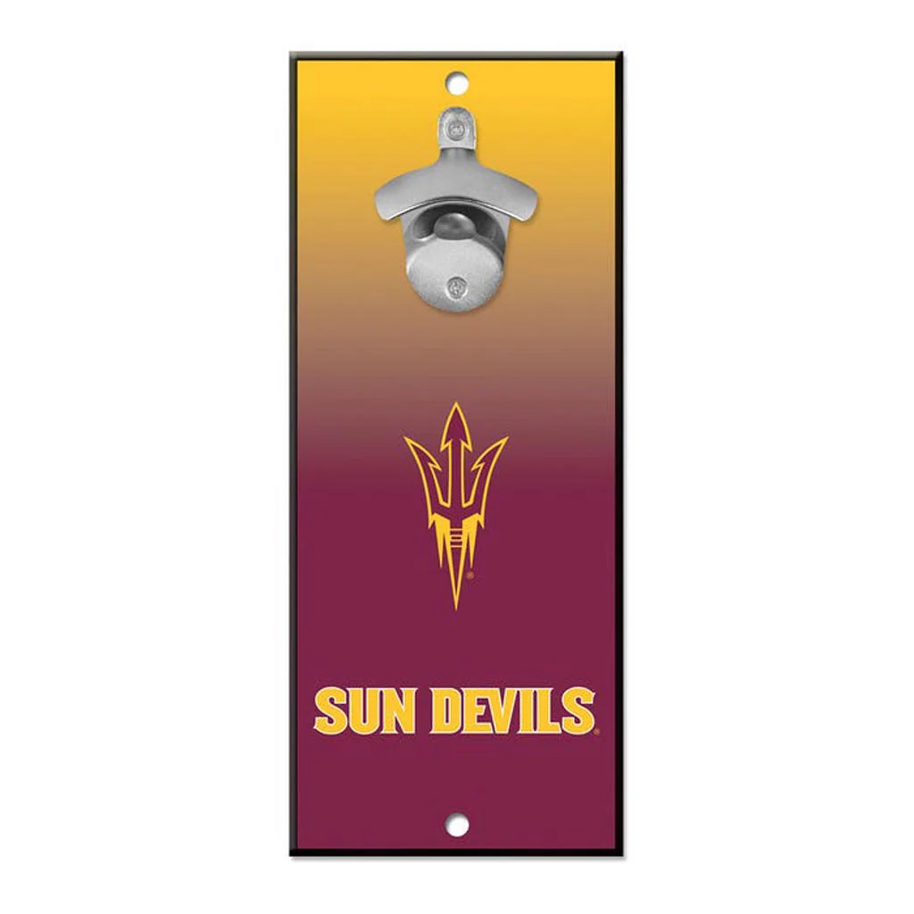 NCAA Arizona State Sun Devils WinCraft 5" x 12" Ombre Bottle Opener Sign - Maroon