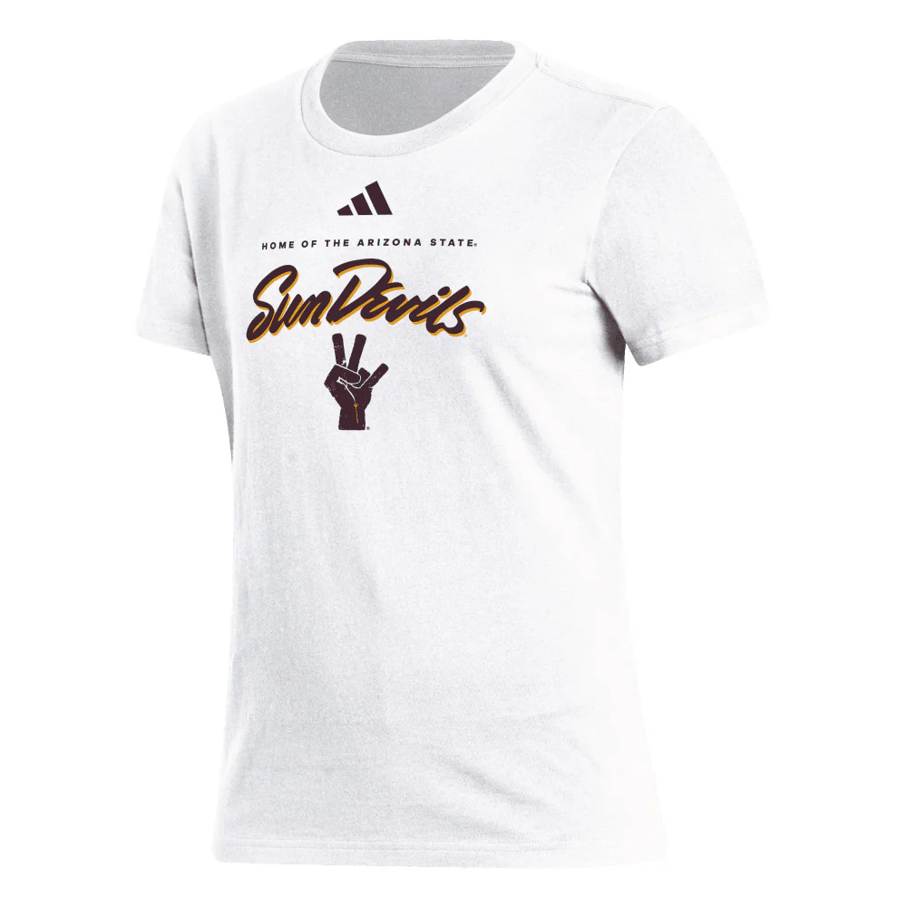 NCAA Arizona State Sun Devils Women's adidas Home of the Sun Devils T-Shirts - White