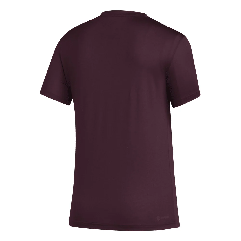 NCAA Arizona State Sun Devils Women's adidas Sparky Pregame T-Shirt - Maroon - Image 2