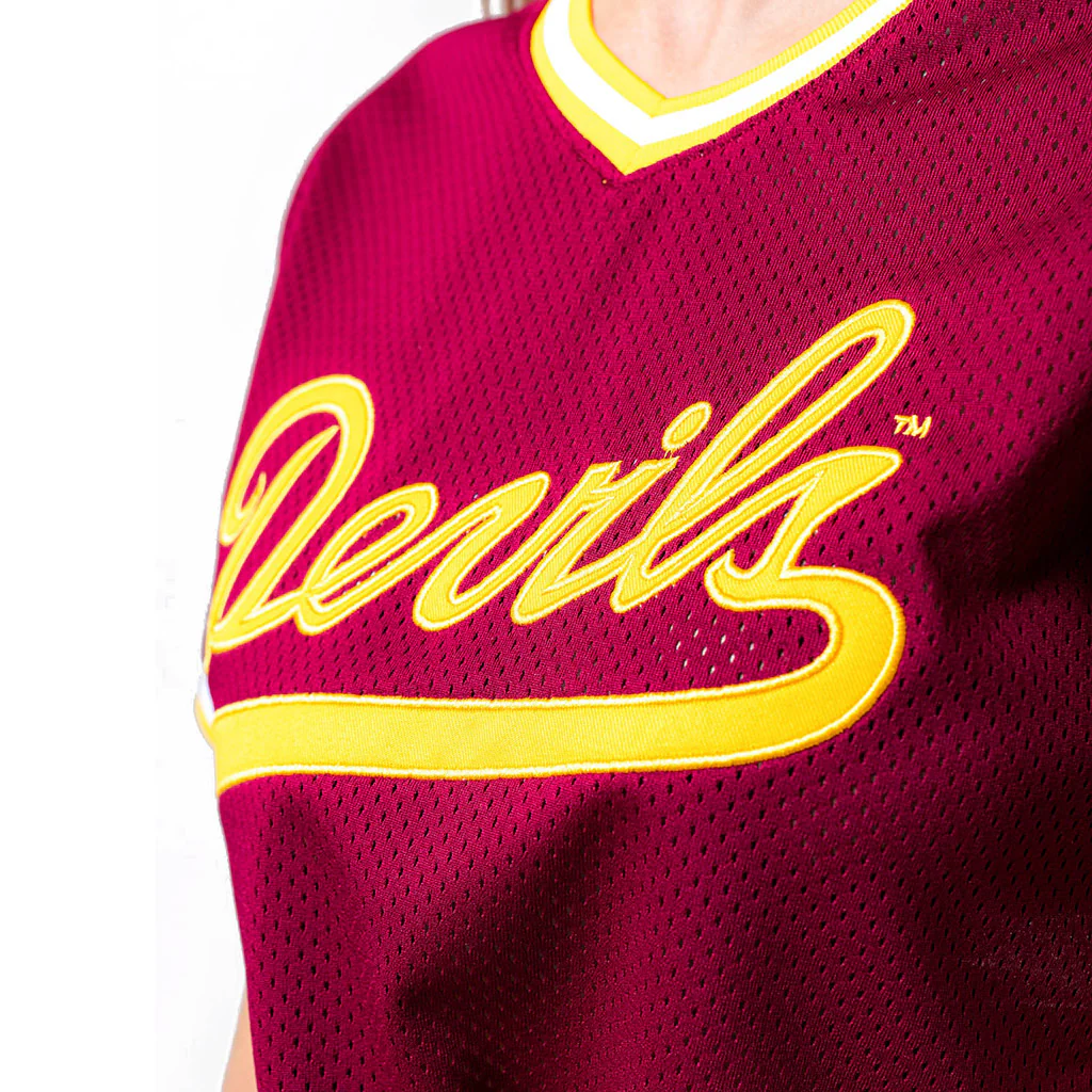 NCAA Arizona State Sun Devils Women's Established & Co. Fashion Cropped Pullover Jersey - Maroon - Image 2