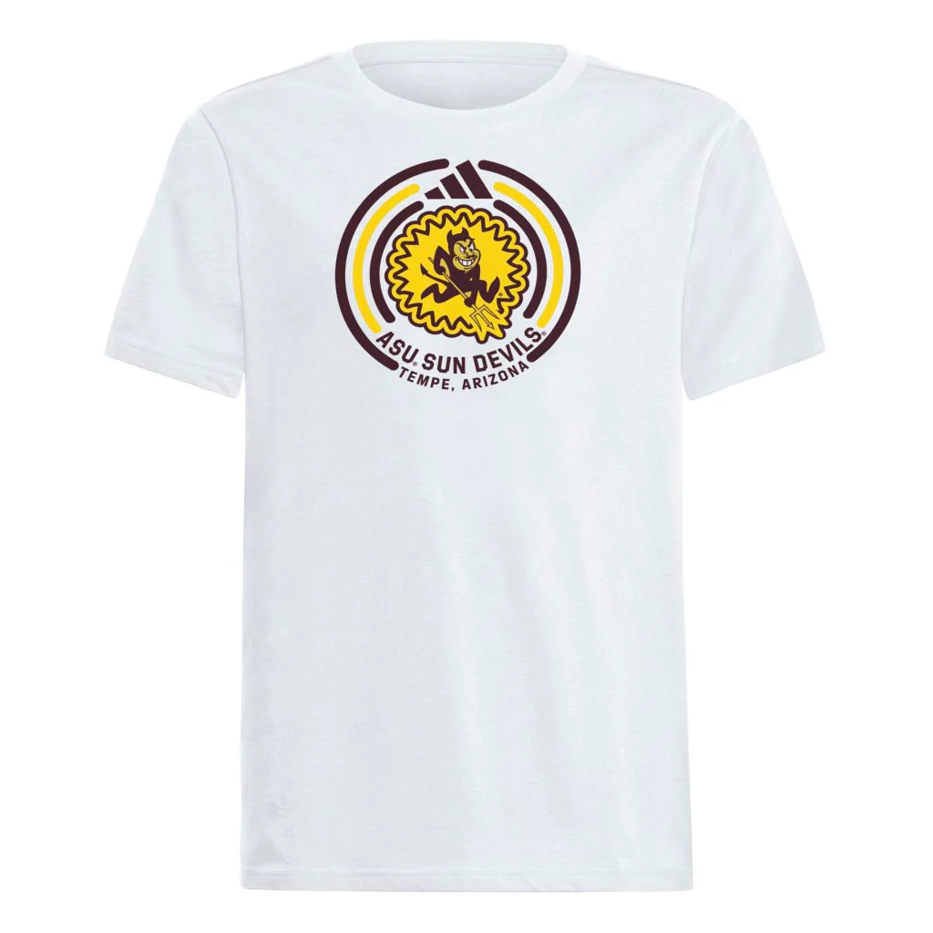 NCAA Arizona State Sun Devils Youth adidas Strategy T-Shirt - White - Image 2