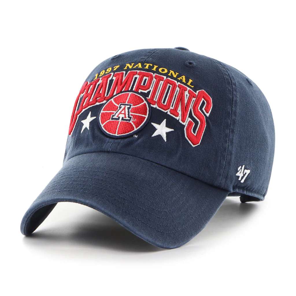 NCAA Arizona Wildcats '47 '97 Title Champ Clean Up Adjustable Hat - Navy - Image 2