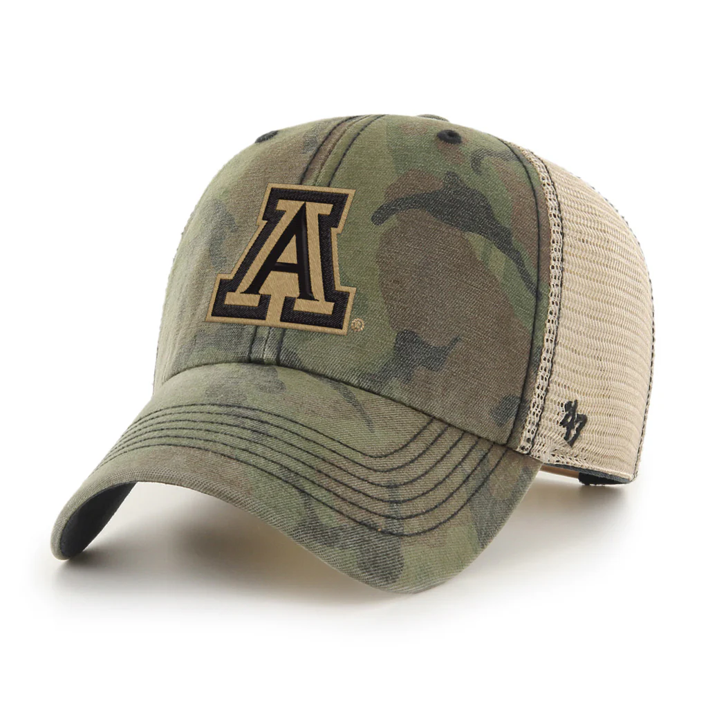 NCAA Arizona Wildcats '47 Sector Mesh Clean Up Trucker Adjustable Hat - Camo - Image 2
