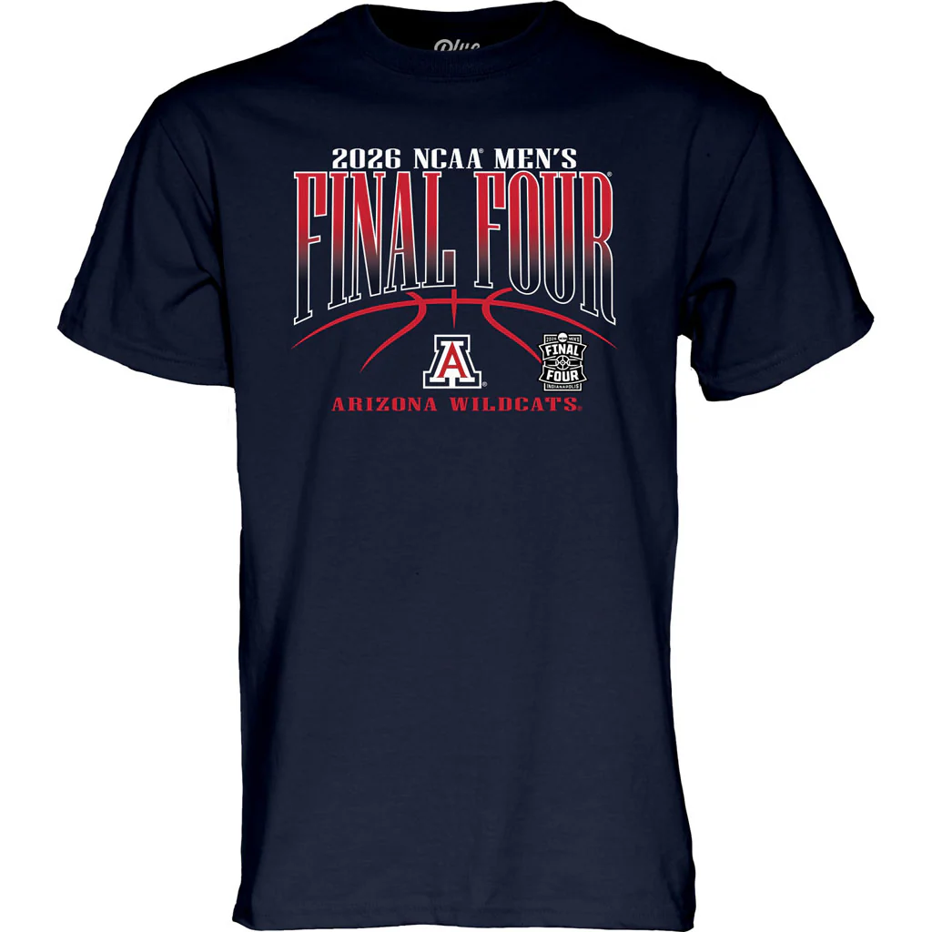 NCAA Arizona Wildcats Blue 84 2026 Final Four Calm Night T-Shirt - Navy
