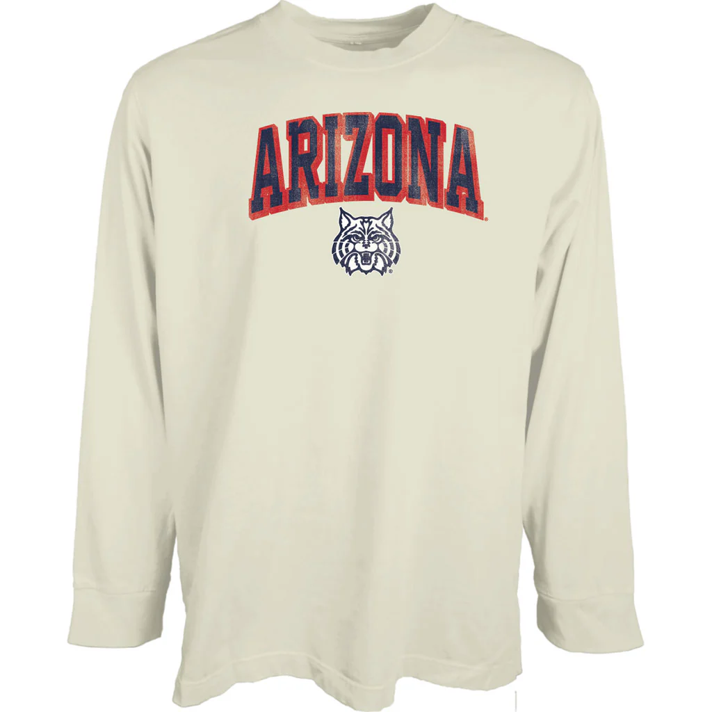 NCAA Arizona Wildcats Blue 84 Niveous Long Sleeve T-Shirt - Ivory