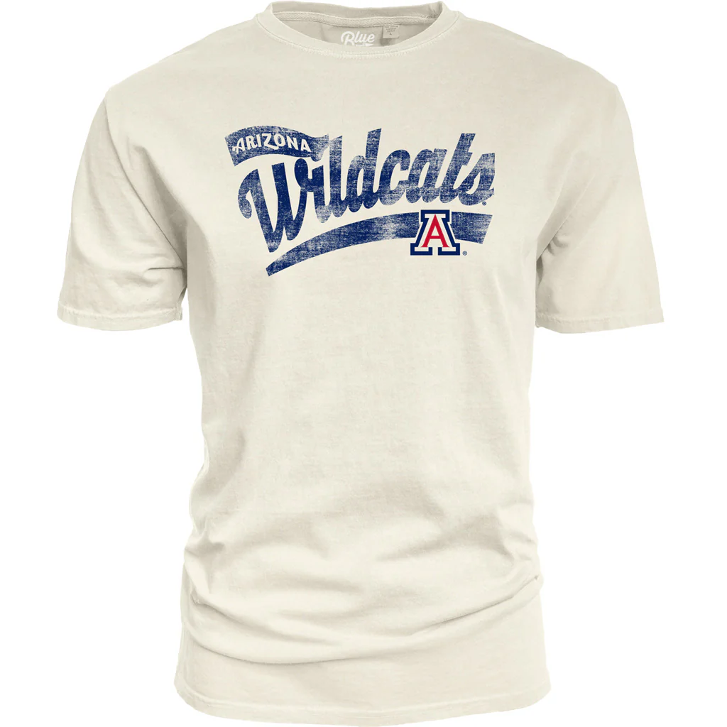 NCAA Arizona Wildcats Blue 84 Step Back T-Shirt - Ivory