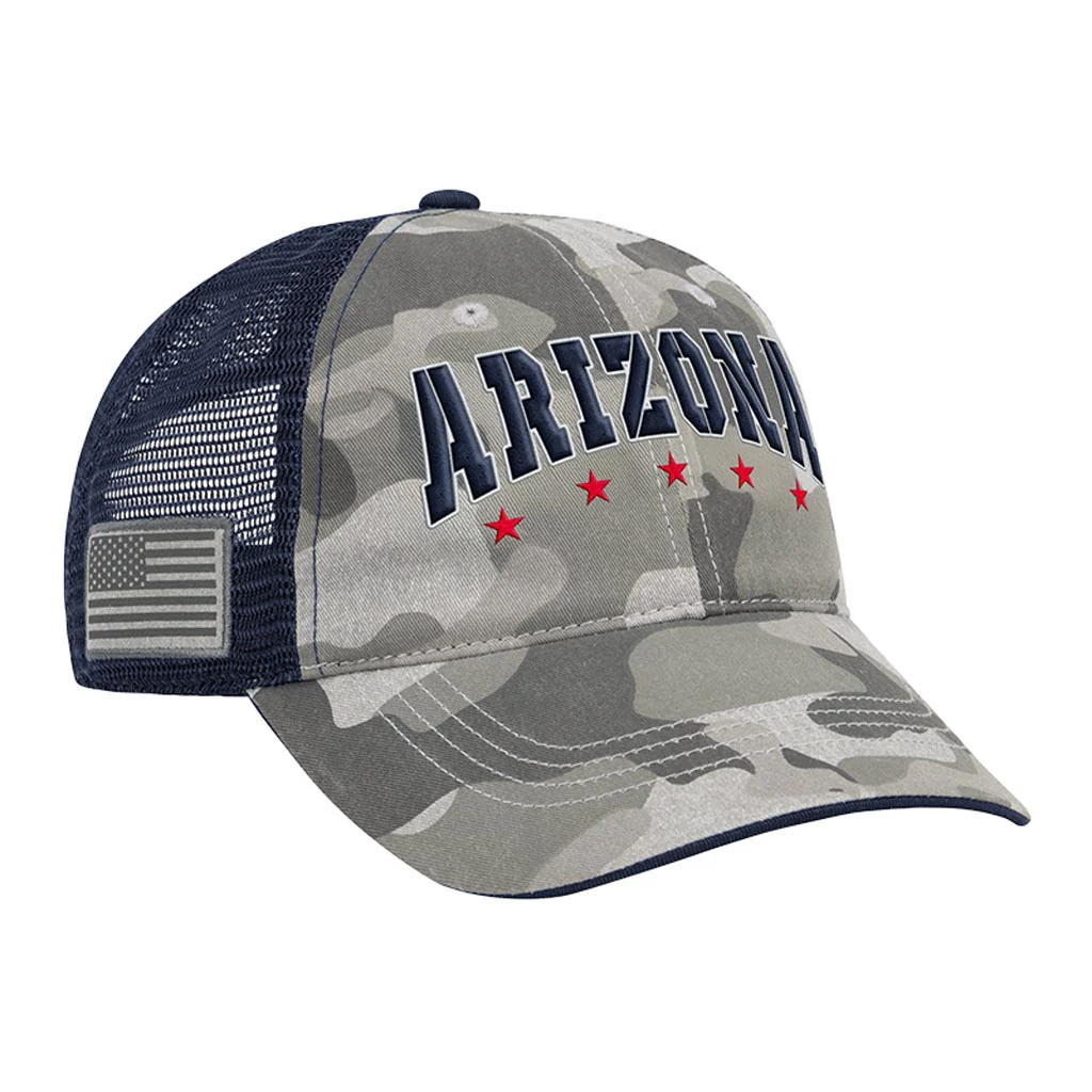 NCAA Arizona Wildcats Colosseum OHT Field Tailgate Snapback Trucker Hat - Camo - Image 2