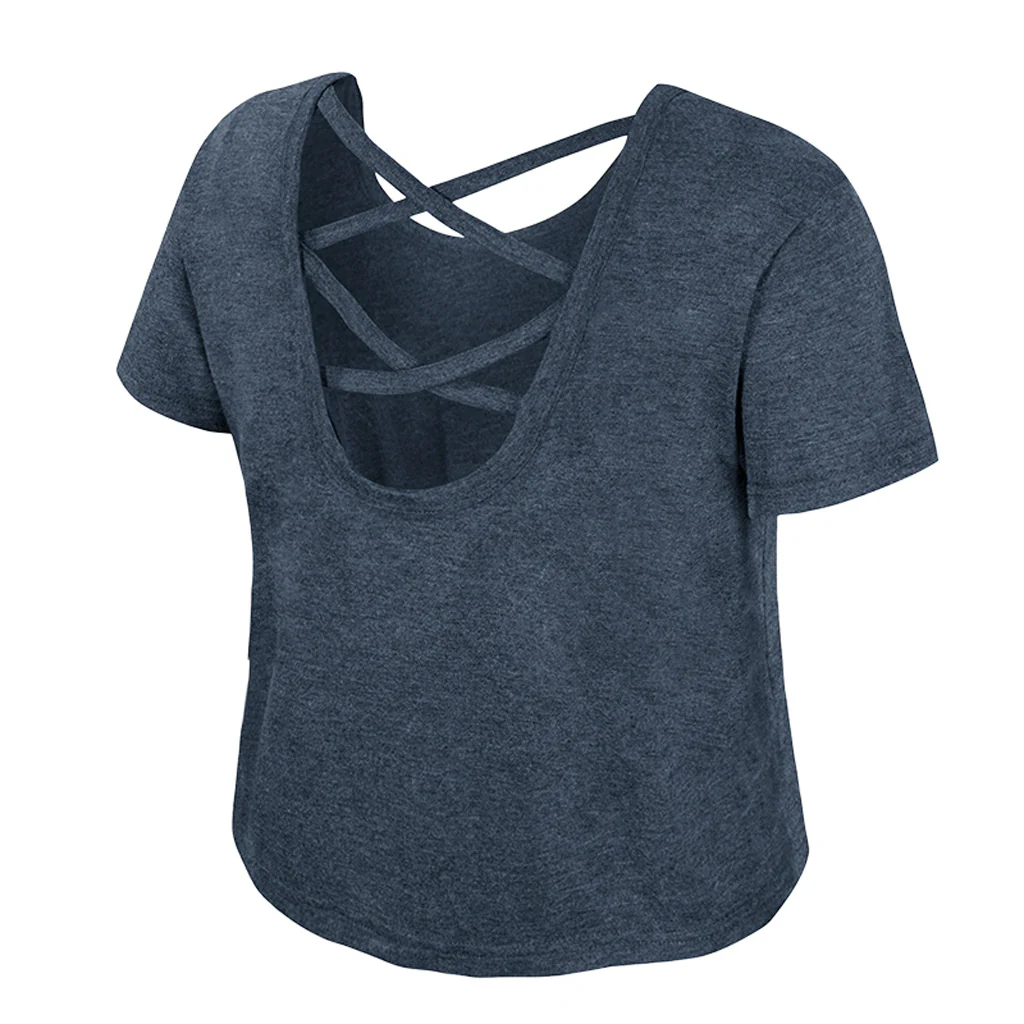 NCAA Arizona Wildcats Colosseum Women's Blowout Party Cross Back T-Shirt - Navy - Image 2
