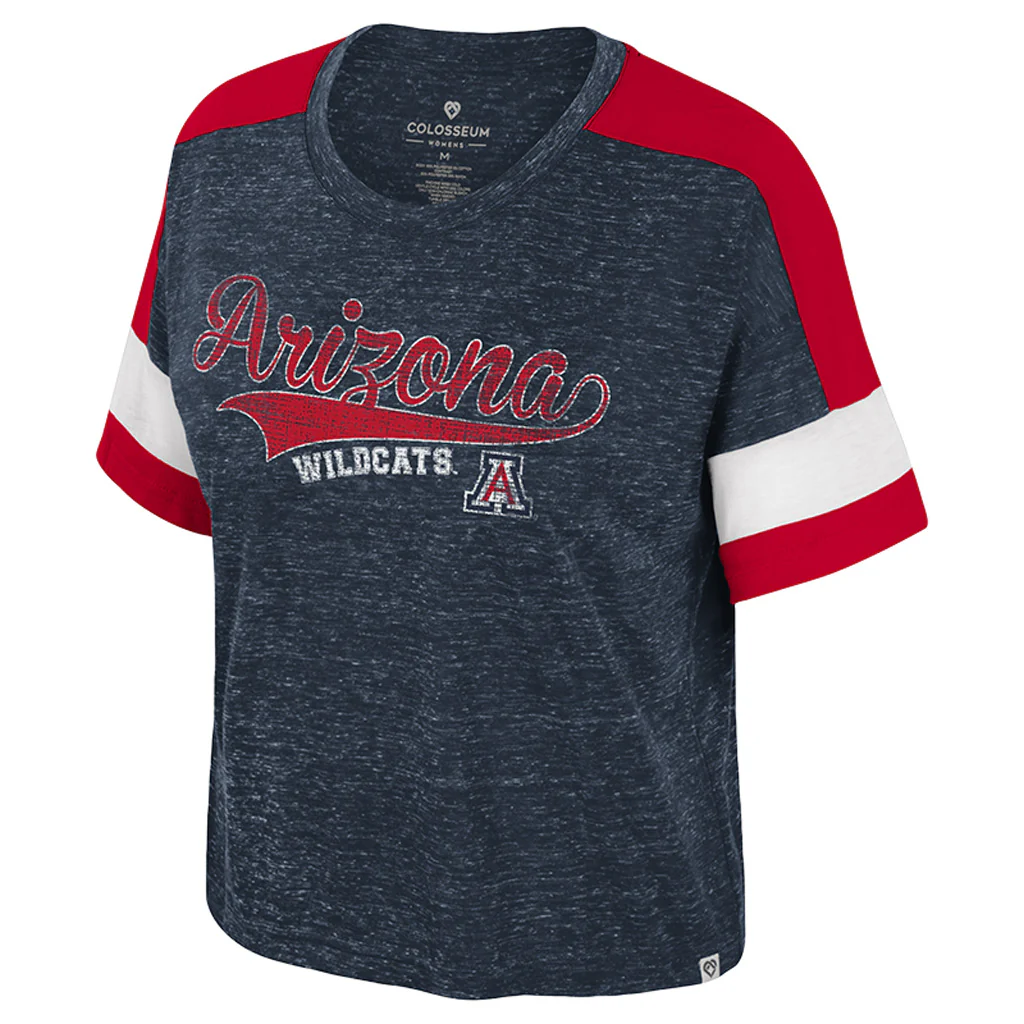 NCAA Arizona Wildcats Colosseum Women's Ruth Scoop Neck T-Shirt - Navy