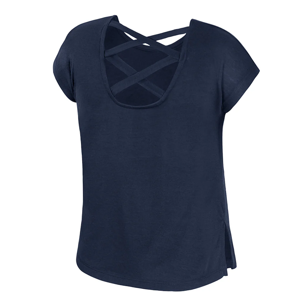 NCAA Arizona Wildcats Colosseum Youth Girls Ember Cross Back T-Shirt - Navy - Image 2