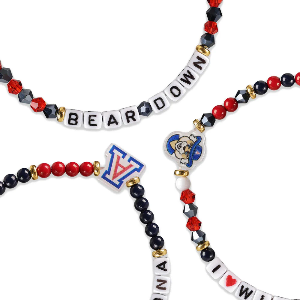 NCAA Arizona Wildcats FOCO 3-Pack Friendship Bracelet - Image 3