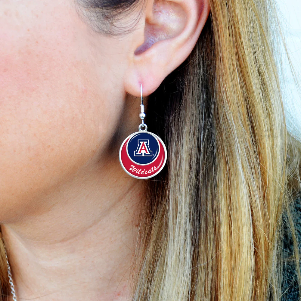 NCAA Arizona Wildcats Gentry USA Stacked Disk Earring - Image 2