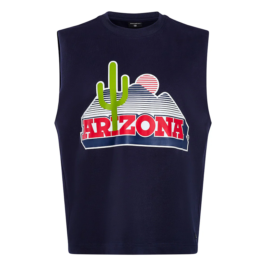 NCAA Arizona Wildcats Hype & Vice Cactus Premium Tank Top - Navy - Image 2