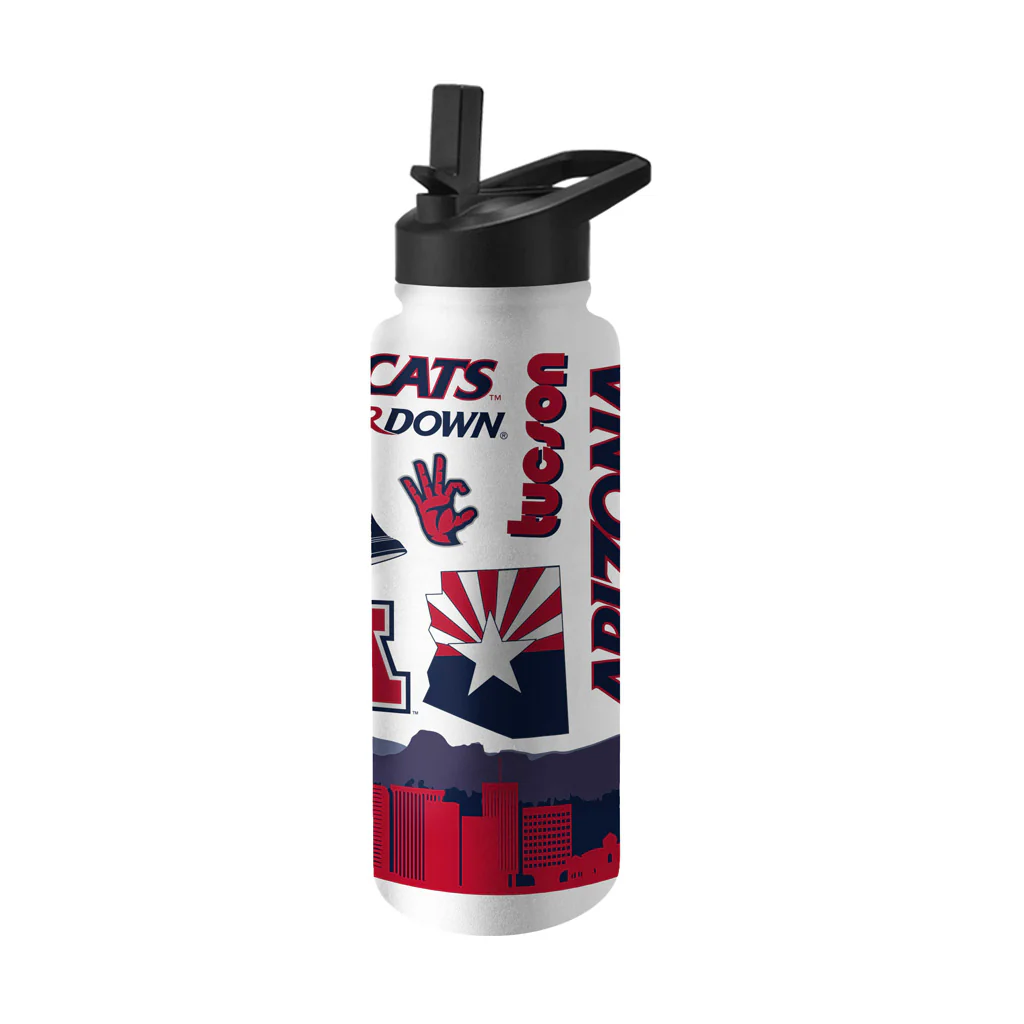 NCAA Arizona Wildcats Logo Brands 34oz Native Quencher Bottle