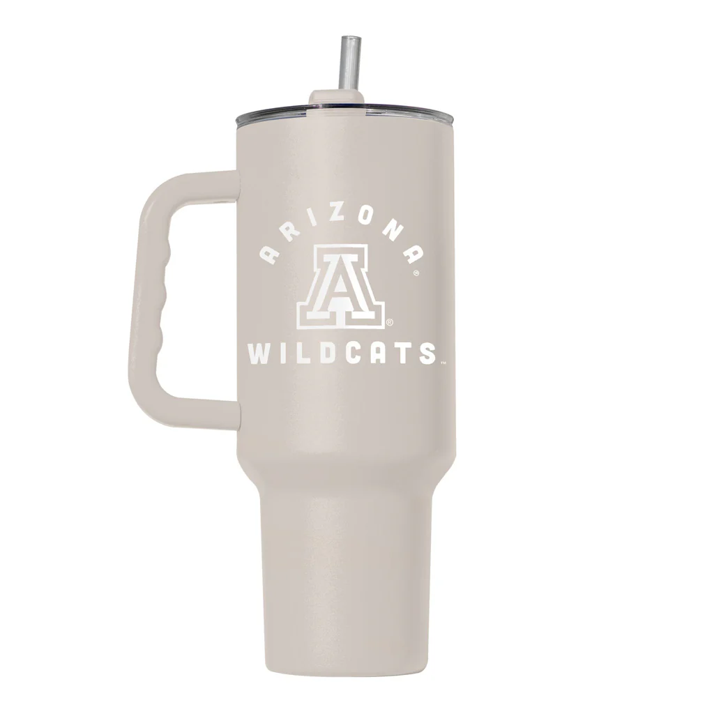 NCAA Arizona Wildcats Logo Brands 40oz Sand Travel Tumbler