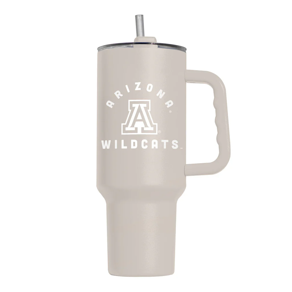 NCAA Arizona Wildcats Logo Brands 40oz Sand Travel Tumbler - Image 2