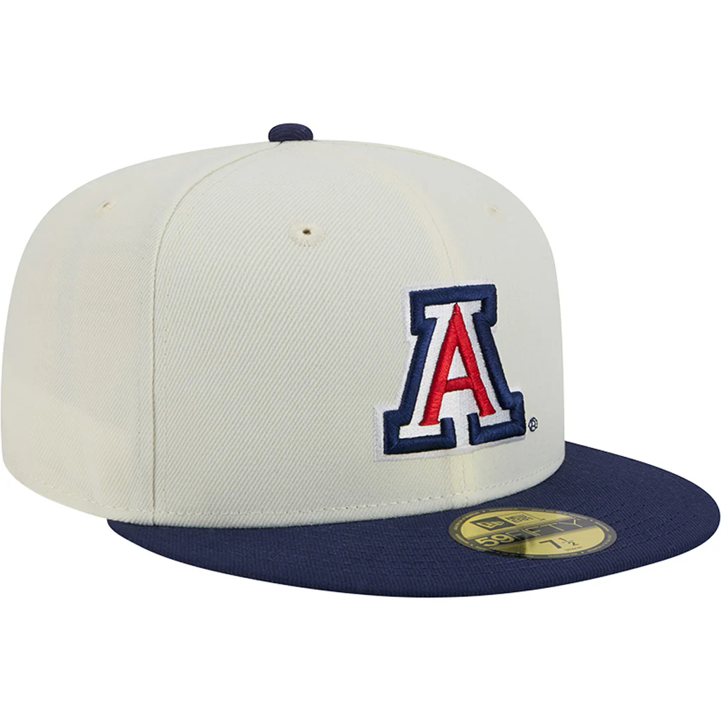 NCAA Arizona Wildcats New Era Two-Tone Chrome OTC 59FIFTY Fitted Hat - Chrome - Image 2