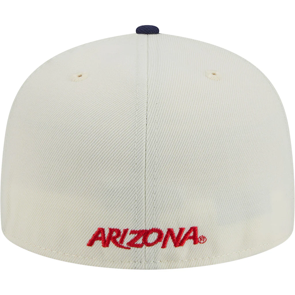 NCAA Arizona Wildcats New Era Two-Tone Chrome OTC 59FIFTY Fitted Hat - Chrome - Image 4
