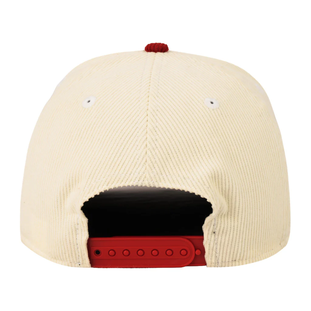 NCAA Arizona Wildcats New Era All Corduroy 9FIFTY A-Frame Snapback Hat - Cream - Image 2