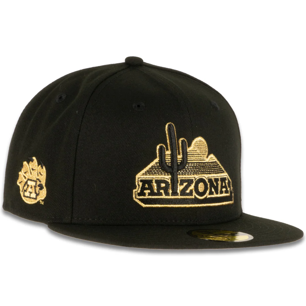 NCAA Arizona Wildcats New Era Black & Gold 59FIFTY Fitted Hat - Black