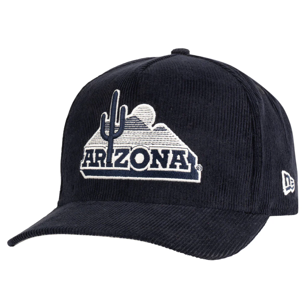 NCAA Arizona Wildcats New Era Corduroy 9FIFTY A-Frame Snapback Hat - Navy - Image 2