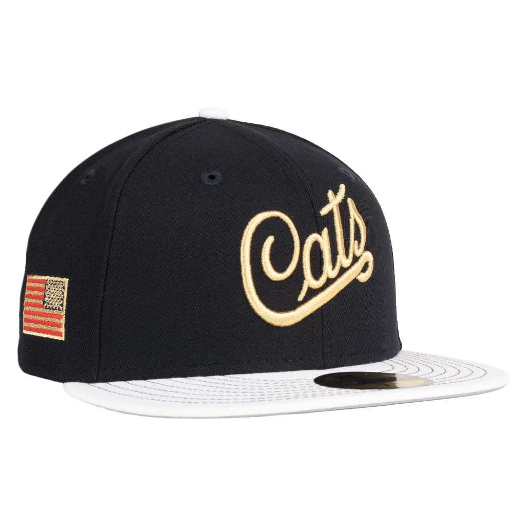 NCAA Arizona Wildcats New Era Gold Medal 59FIFTY Fitted Hat - Navy