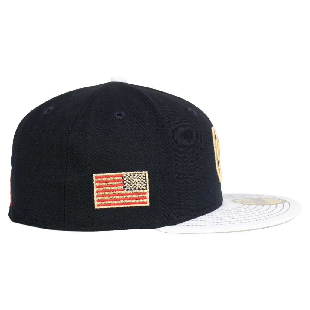 NCAA Arizona Wildcats New Era Gold Medal 59FIFTY Fitted Hat - Navy - Image 3