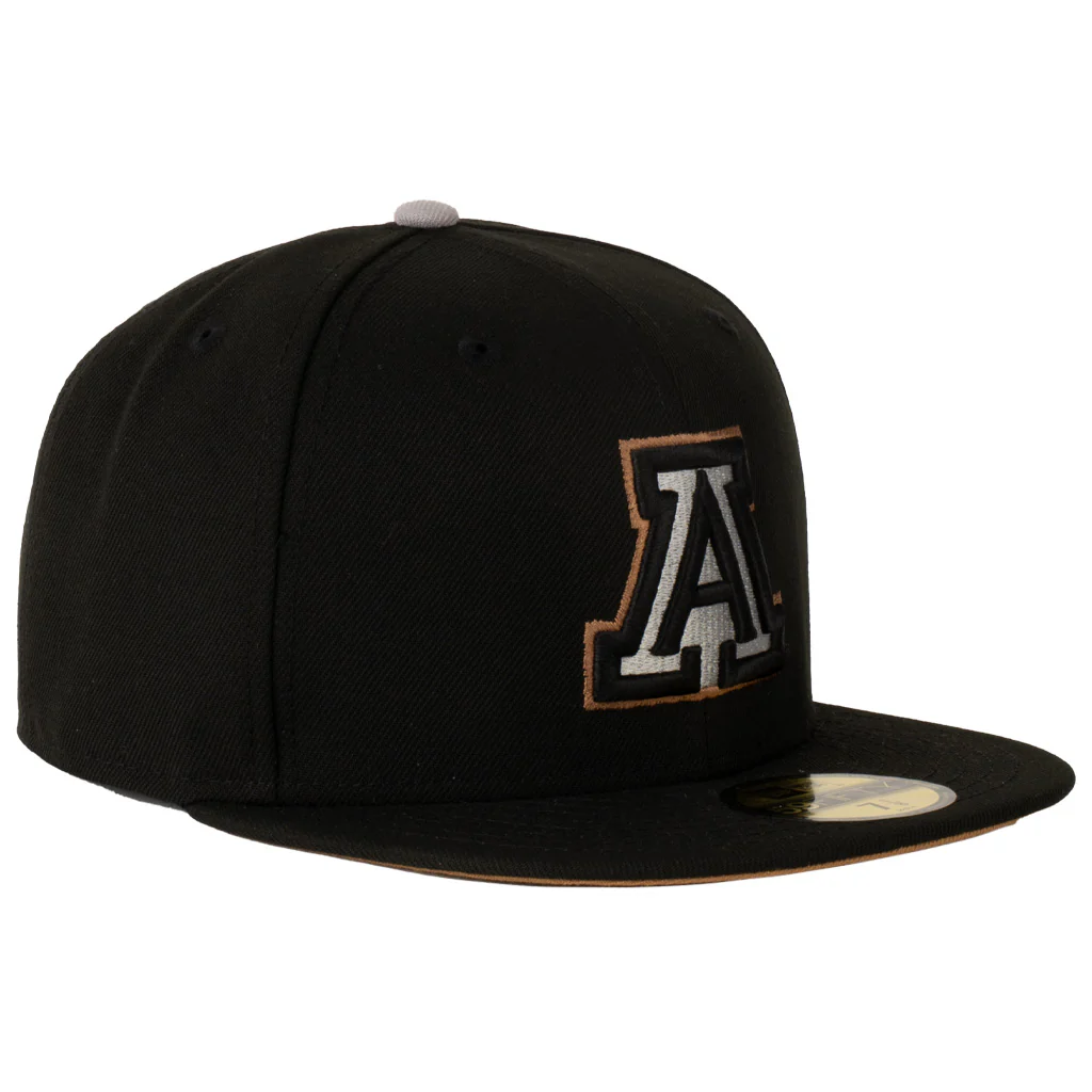 NCAA Arizona Wildcats New Era Gray Outline Logo 59FIFTY Fitted Hat - Black - Image 2