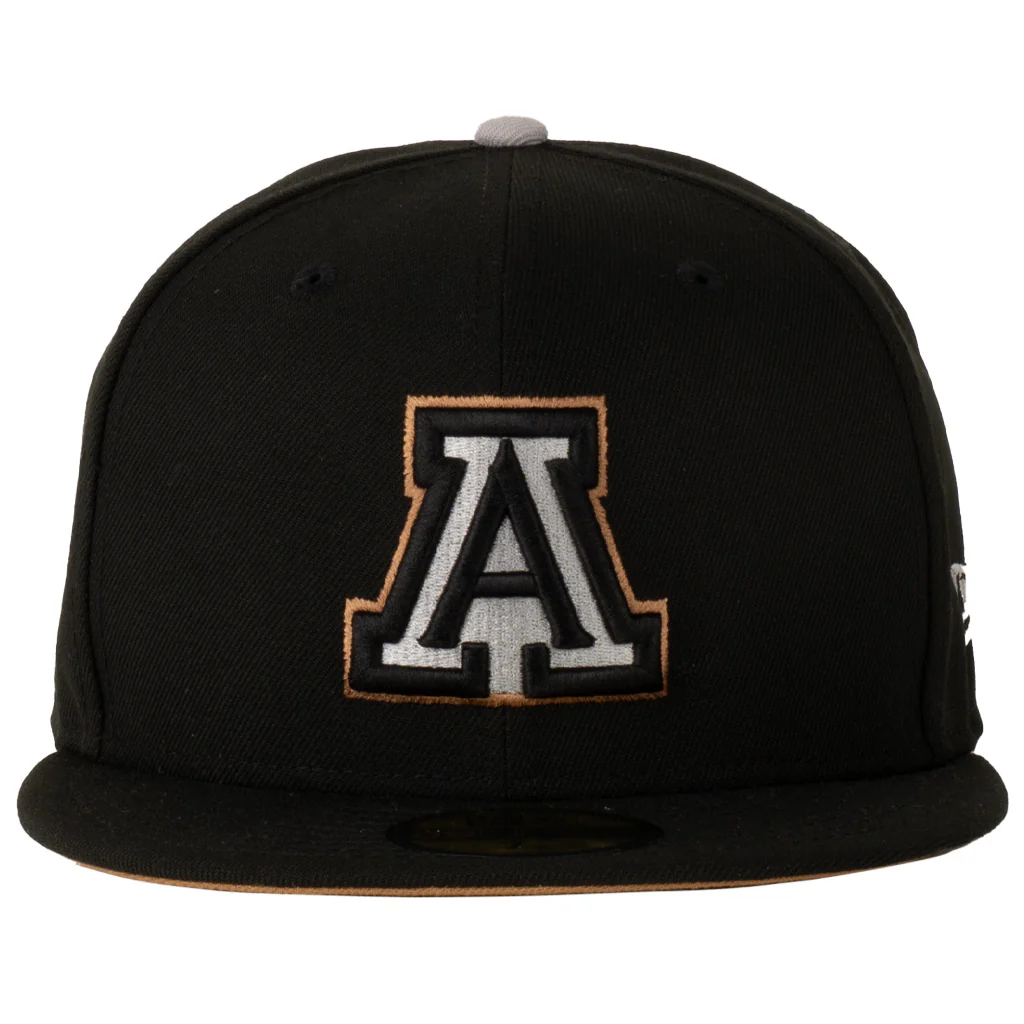 NCAA Arizona Wildcats New Era Gray Outline Logo 59FIFTY Fitted Hat - Black - Image 3