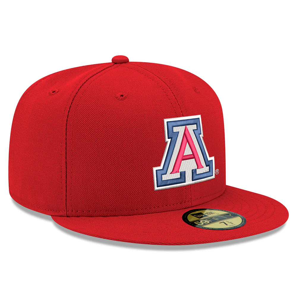 NCAA Arizona Wildcats New Era Primary Logo 59FIFTY Fitted Hat - Red - Image 2