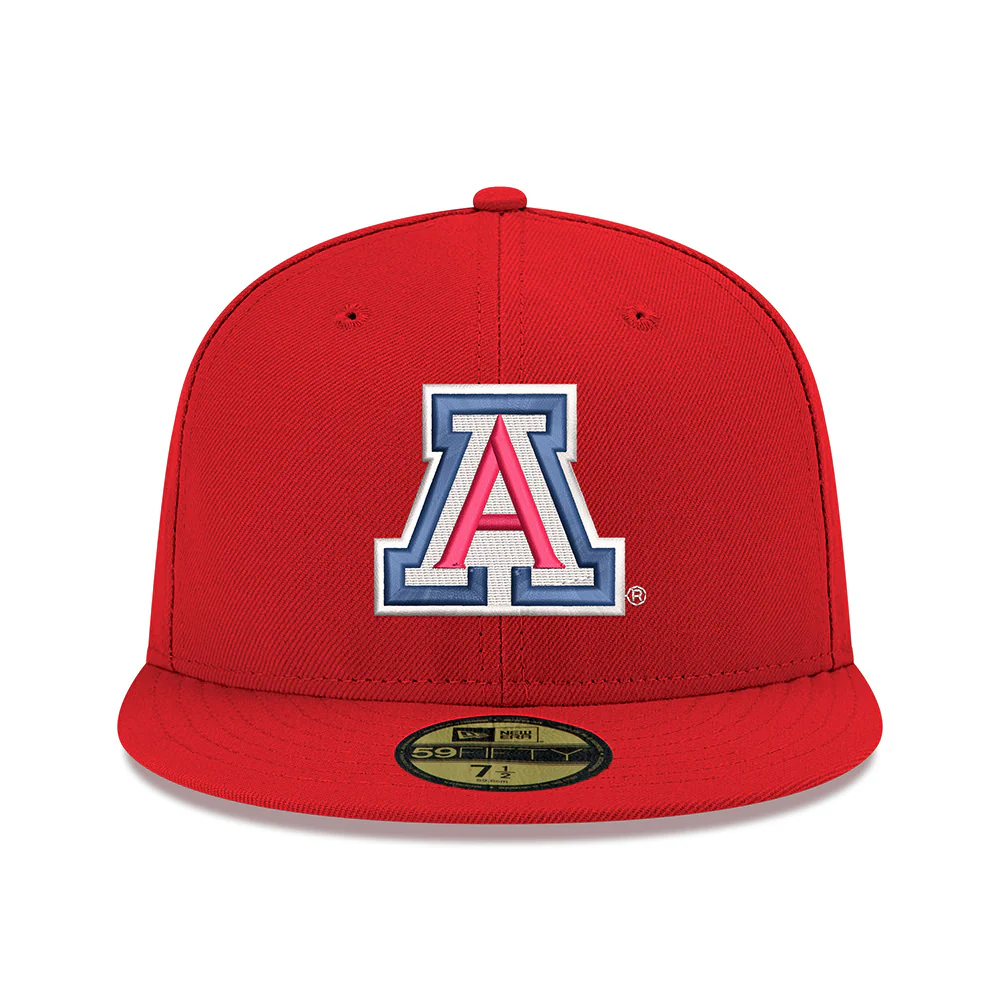 NCAA Arizona Wildcats New Era Primary Logo 59FIFTY Fitted Hat - Red - Image 3