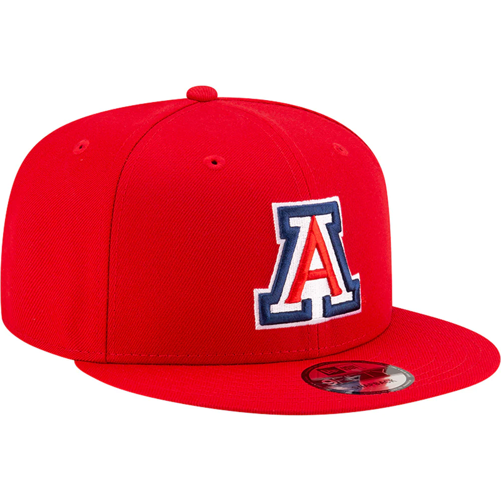 NCAA Arizona Wildcats New Era Primary Logo 9FIFTY Snapback Hat - Red - Image 2