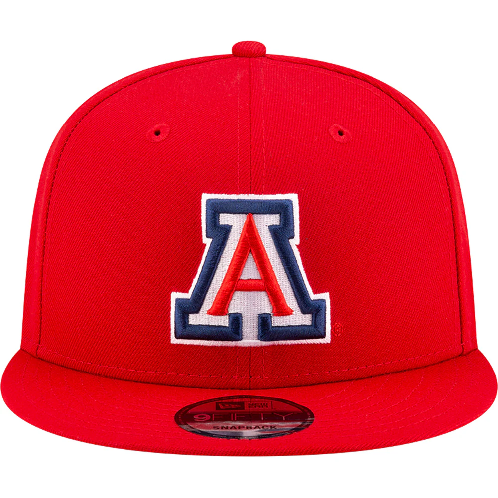 NCAA Arizona Wildcats New Era Primary Logo 9FIFTY Snapback Hat - Red - Image 3