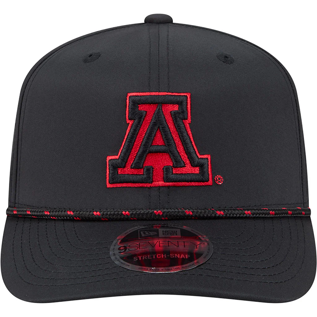 NCAA Arizona Wildcats New Era Sport 9SEVENTY Stretch Snap Hat - Black - Image 3