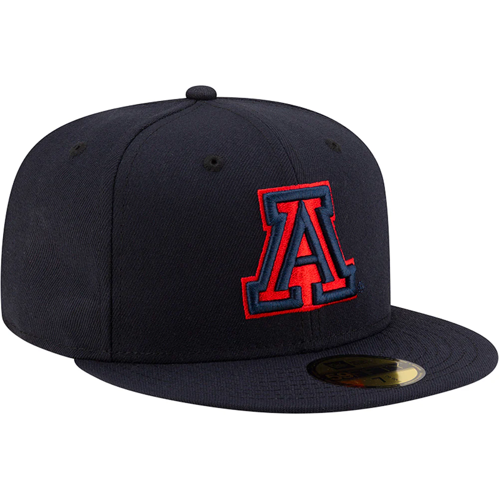 NCAA Arizona Wildcats New Era Basic Tonal 59FIFTY Fitted Hat - Navy - Image 2