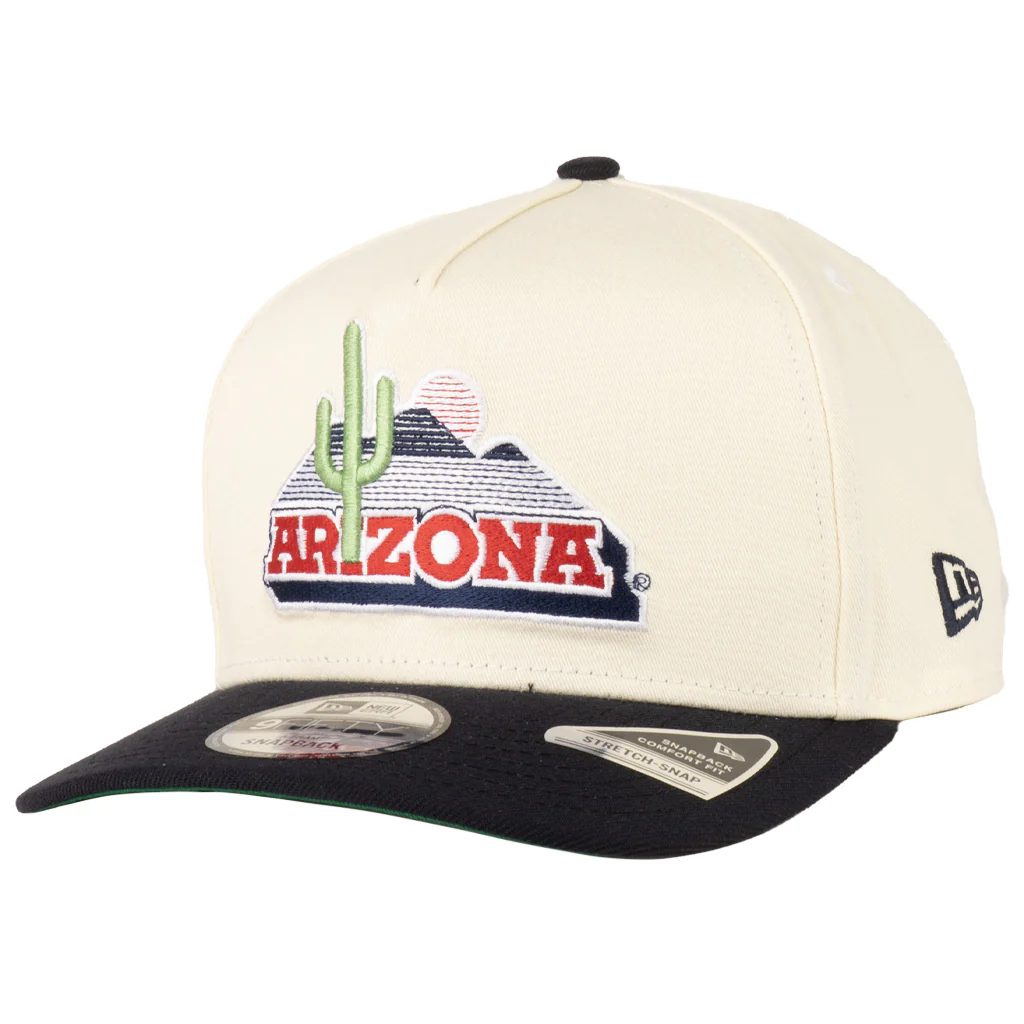 NCAA Arizona Wildcats New Era Vault Two-Tone TC 9FIFTY A-Frame Snapback Hat - Cream