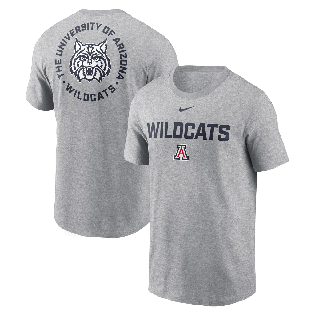 NCAA Arizona Wildcats Nike 2-Hit Cotton T-Shirt - Gray