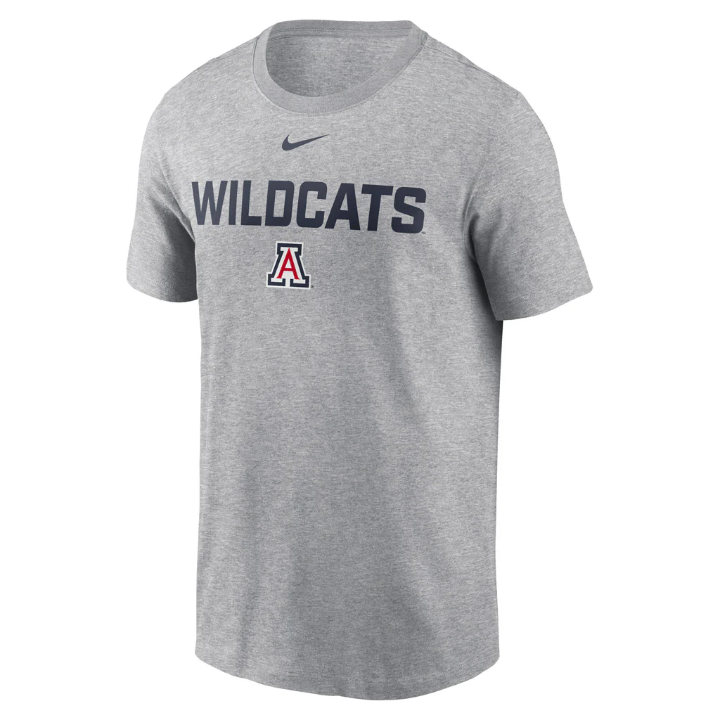 NCAA Arizona Wildcats Nike 2-Hit Cotton T-Shirt - Gray - Image 2