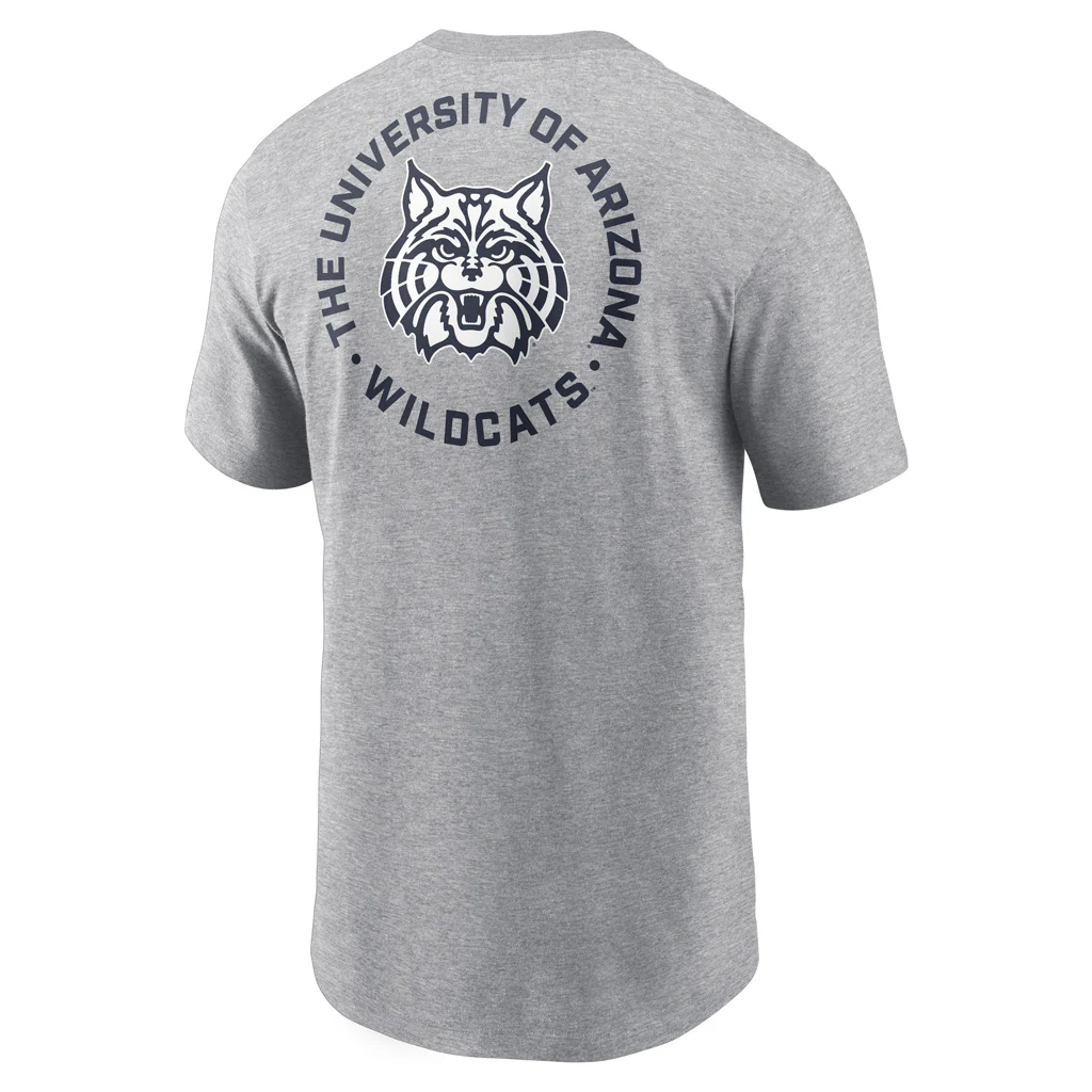 NCAA Arizona Wildcats Nike 2-Hit Cotton T-Shirt - Gray - Image 3