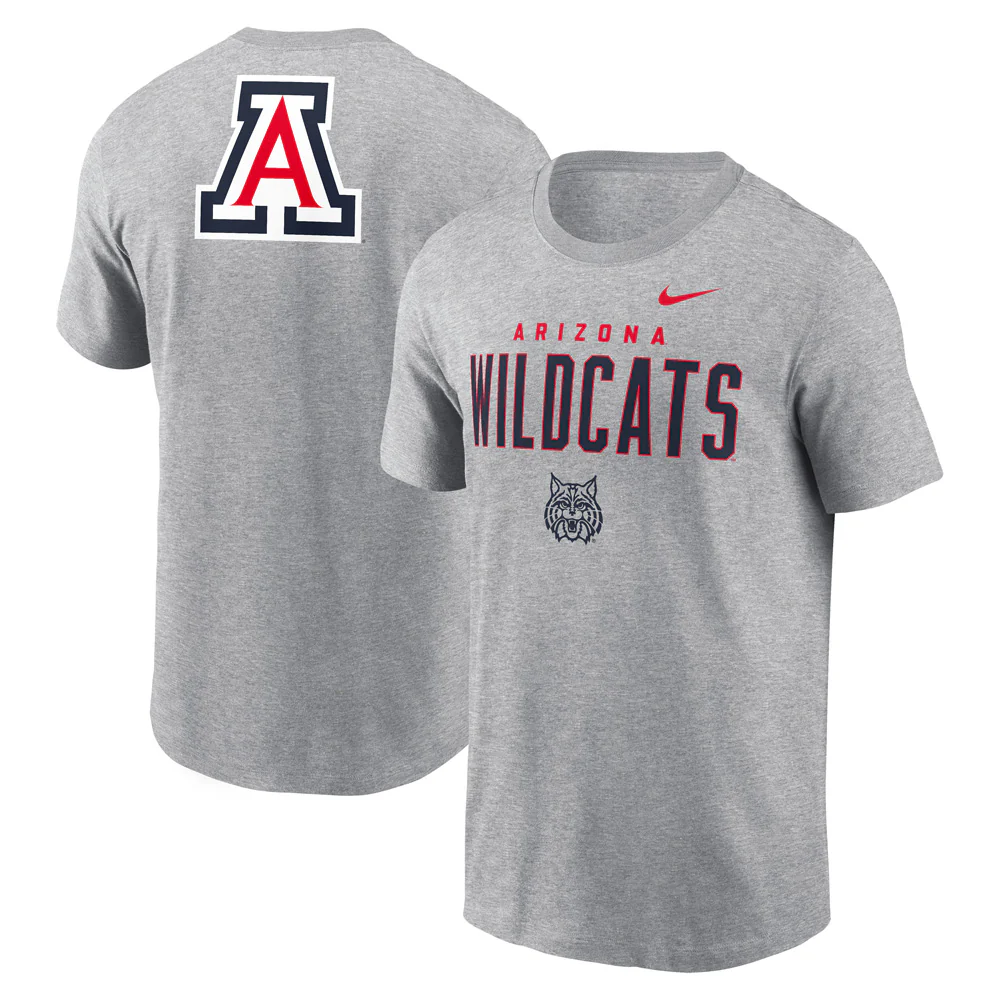 NCAA Arizona Wildcats Nike 2-Hit Wildcats T-Shirt - Gray