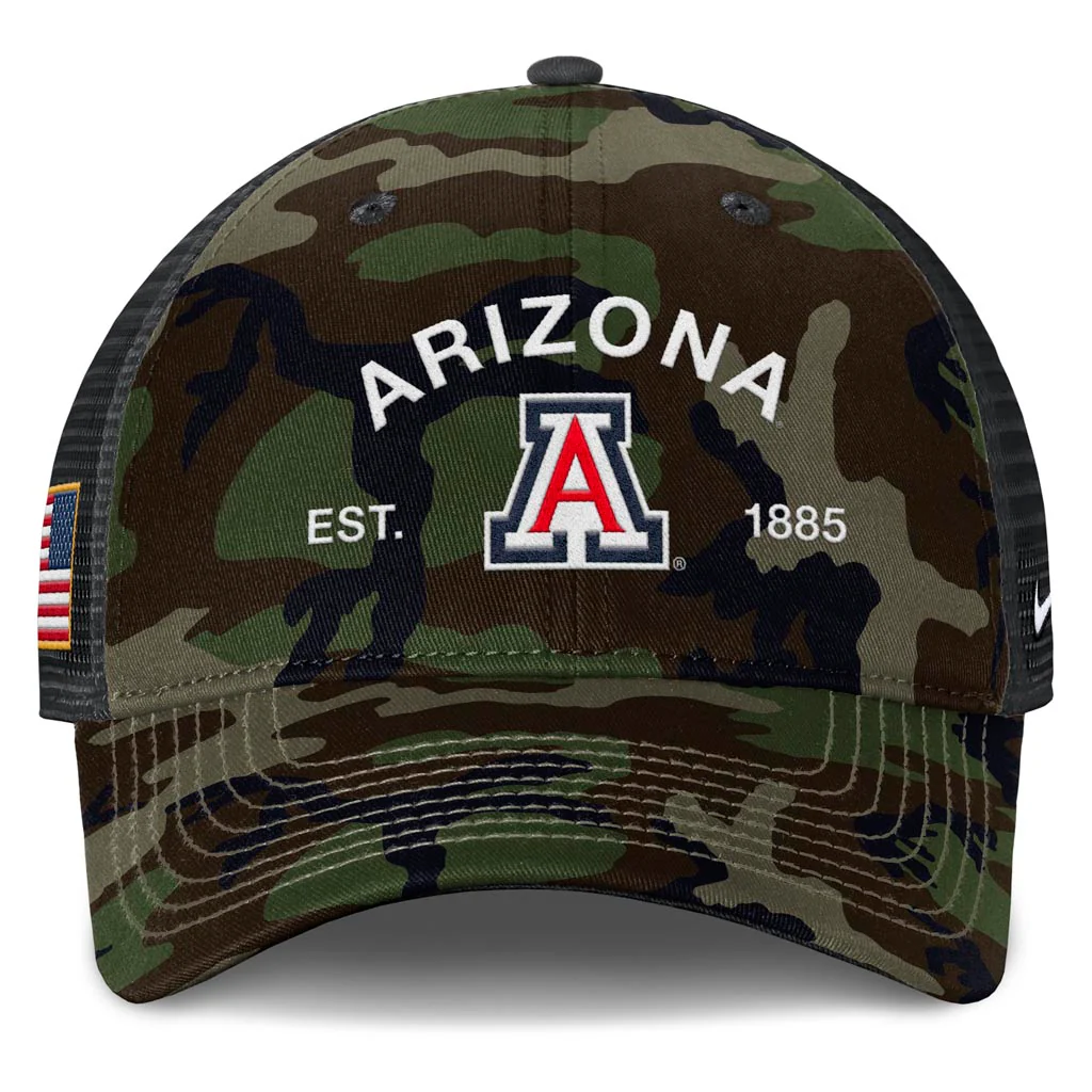 NCAA Arizona Wildcats Nike 2025 Military Appreciation Rise Adjustable Hat - Camo - Image 2