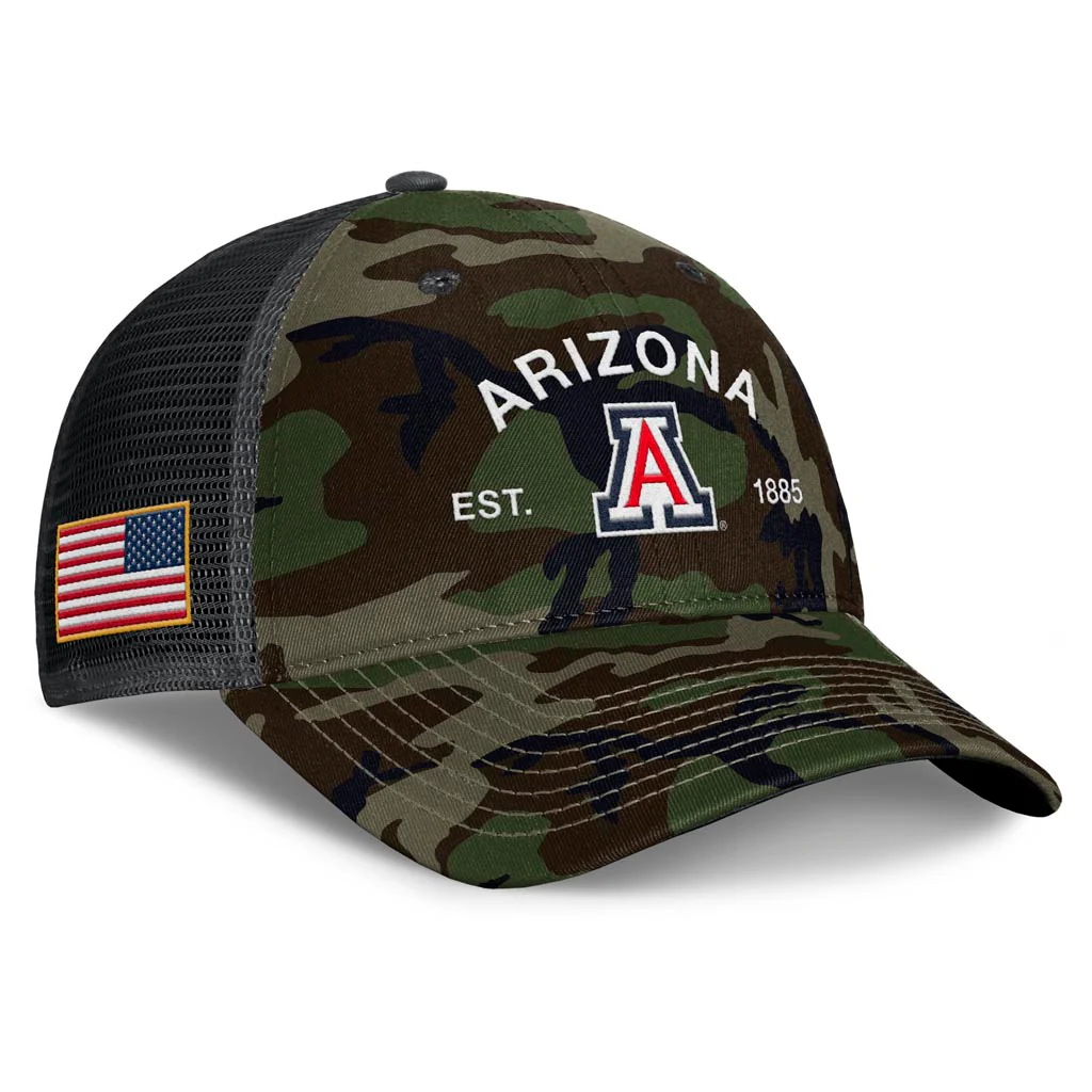 NCAA Arizona Wildcats Nike 2025 Military Appreciation Rise Adjustable Hat - Camo - Image 3
