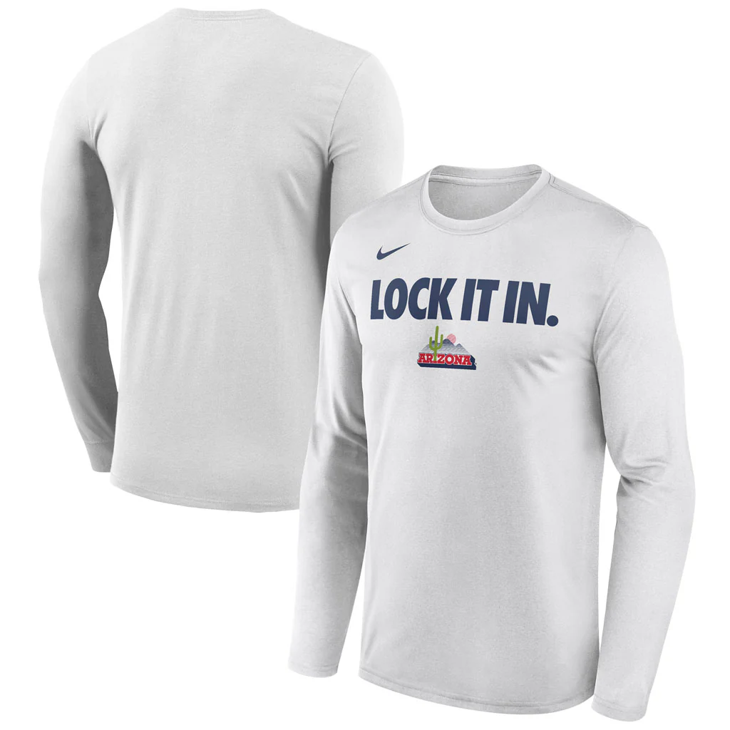 NCAA Arizona Wildcats Nike 2026 Bench Long Sleeve T-Shirt - White